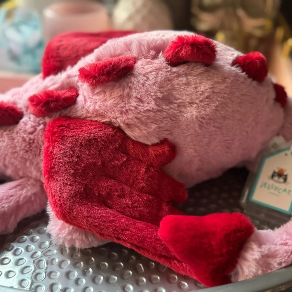 Hard to find Hearts Jellycat Dragon - Picture 3 of 6